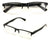 2 Pairs Rectangular Half Rim Reading Glasses - Simple Classic Reader - Vision World
