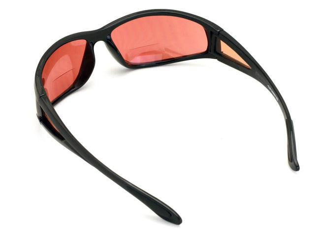 BiFocal Black Sunglasses With Copper Amber Driving Lens - Anti-Blue Ray Bi-focal - Vision World