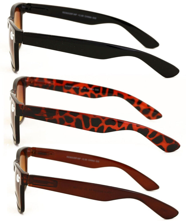 3 Pairs Classic Blue Blocking Outdoor Sunglasses Reader BIFOCAL Reading Glasses
