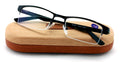 Premium Metal Half Rim Reading Glasses w Anti-reflective AR Coating Spring Hinge - Vision World