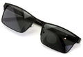 Men Large Wide Polarized Sunglasses Metal Frame with TR90 Temple 152MM Black - Vision World