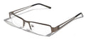 Men Khan Rectangular Half Rimless Metal Reader Reading Glasses Sophisticate look - Vision World