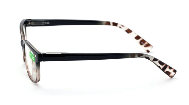 3 Pairs Classic Reader Spring Hinges Half Translucent Leopard Reading Glasses - Vision World