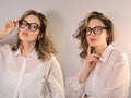 4 Pairs Women Oversized Bold Round Reading Glasses - Clear Lens Readers - DR10 - Vision World