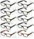 10 Pairs Reading Glasses Blue Light Blocker Black - Computer Anti Fatigue UV - Vision World