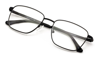 Men Full Titanium Large Wide Reading Glasses - Clear Lens Optical Frame Reader - Vision World