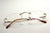 Rectangular slim rimless smart looking eye-glasses RX clear lens palin Gold - Vision World