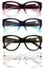 4 Pairs Women Oversized Bold Round Reading Glasses - Clear Lens Readers - DR10 - Vision World