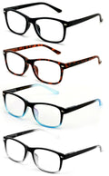 4 Pair Reading Glasses Blue Light Blocking, Filter UV Ray/Glare Computer Readers - Vision World