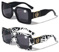 2 Pairs Large Oversized Bold Women Bifocal Reading Sunglasses Lion Head 100%UV