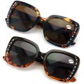 2 Pairs Women Bifocal Sunglasses Rhinestones Outdoor UV Protection Reading Glass - Vision World