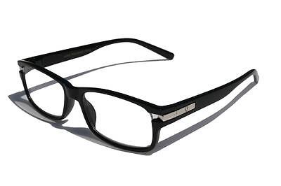 Khan Rectunglar Plastic Reading Glasses Reader +2.75 Gloss black frame smart - Vision World