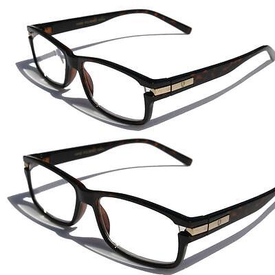 Khan Rectunglar Plastic Reading Glasses Reader +2.25 Tortoise gold frame smart - Vision World