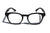 Khan Round Keyhole Reading Glasses Reader +1.25 Cool Sexy Gloss black frame - Vision World